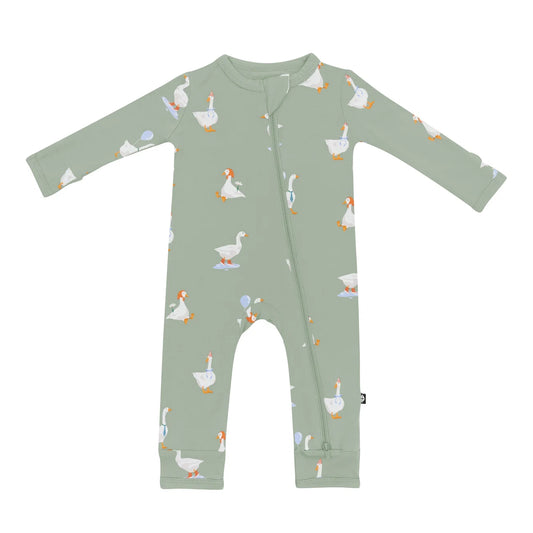 Zippered Romper in Silly Goose