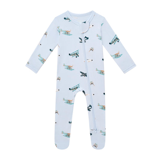 Zippered Footie in Take Off