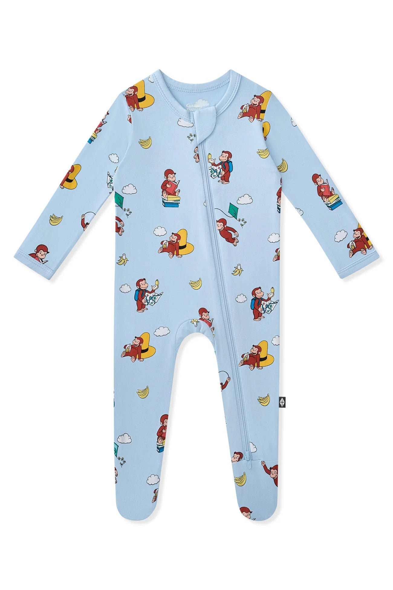 Zippered Footie in Curious George