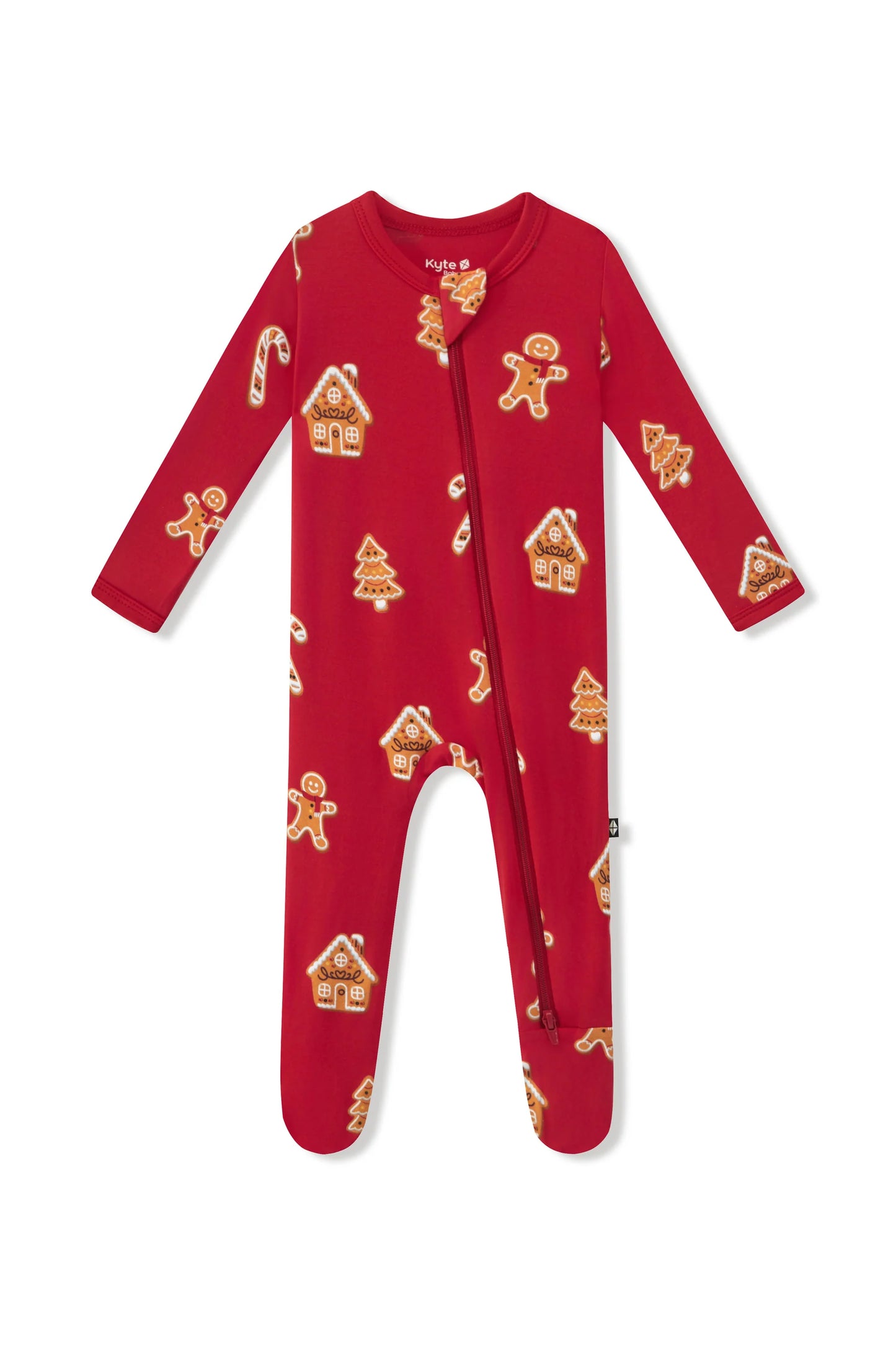 Zippered Footie in Gingerbread
