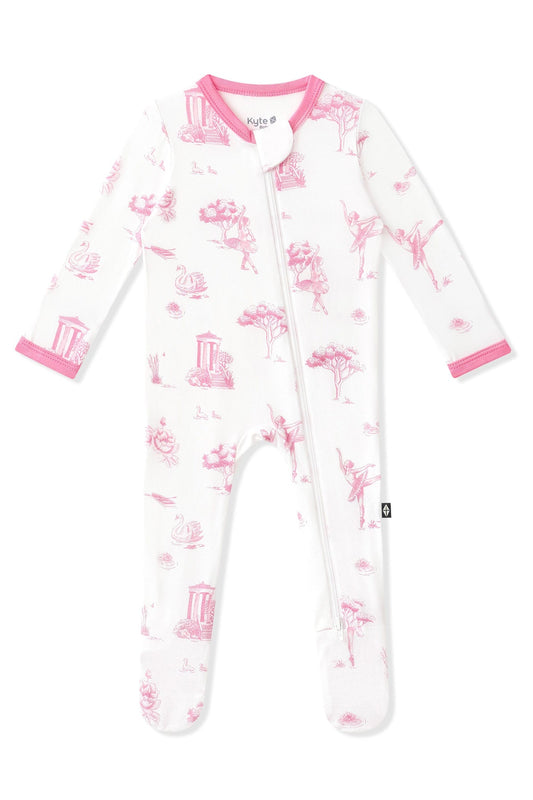 Zippered Footie in Toile Ballet