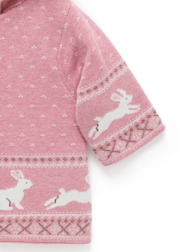 Knitted Padded Jacket in Bunny