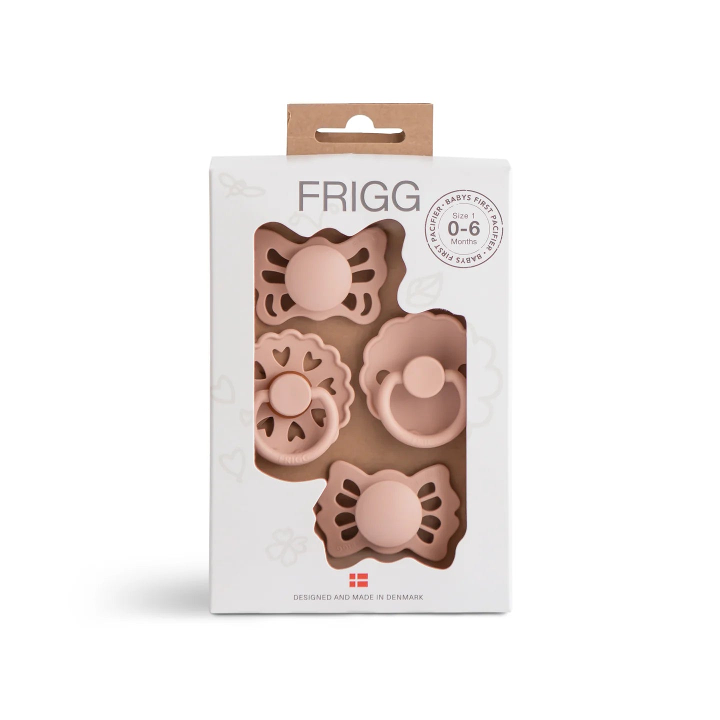 FRIGG Baby's First Pacifier - Floral Heart | 4-Pack