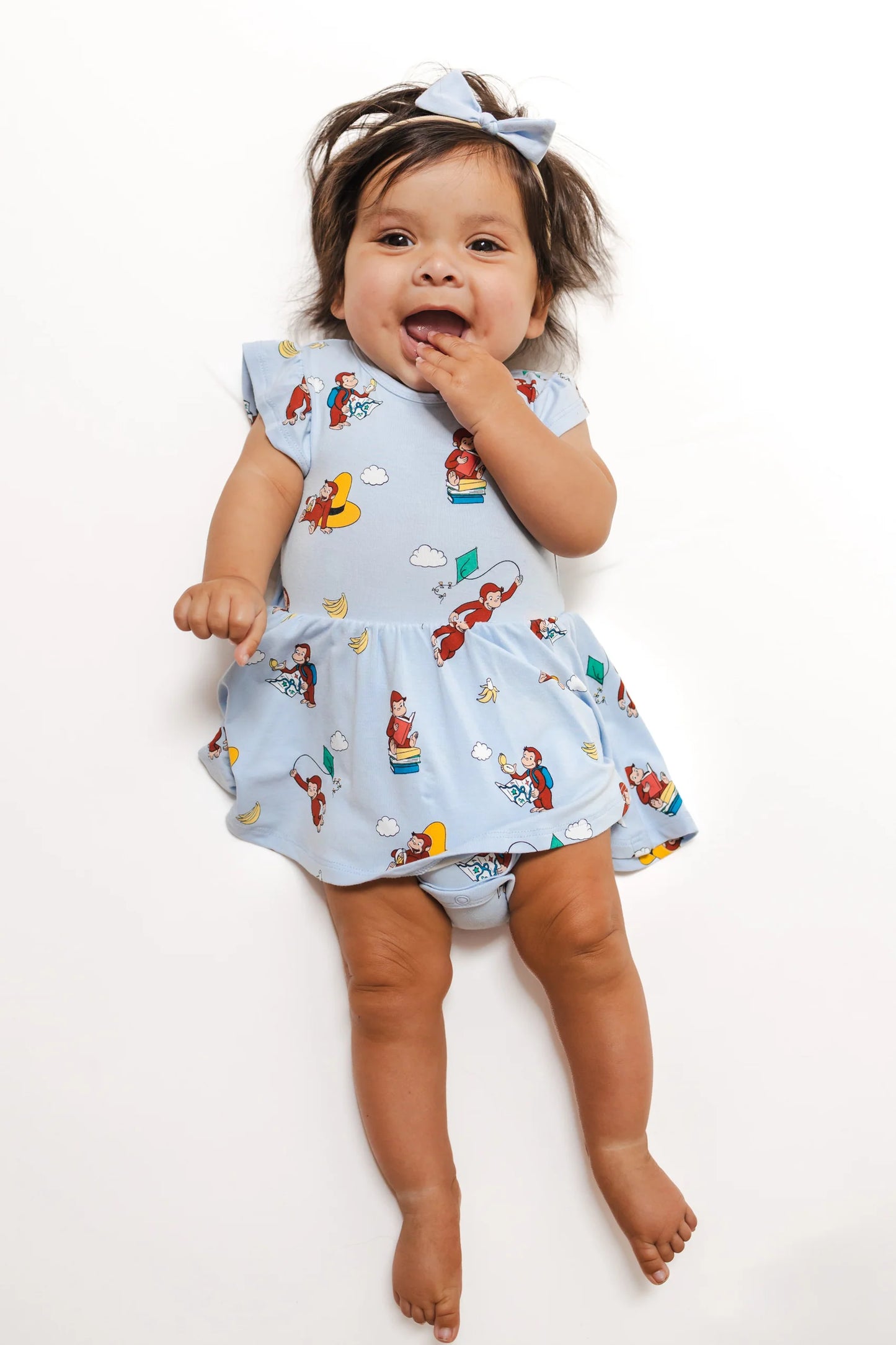 Twirl Bodysuit Dress in Curious George