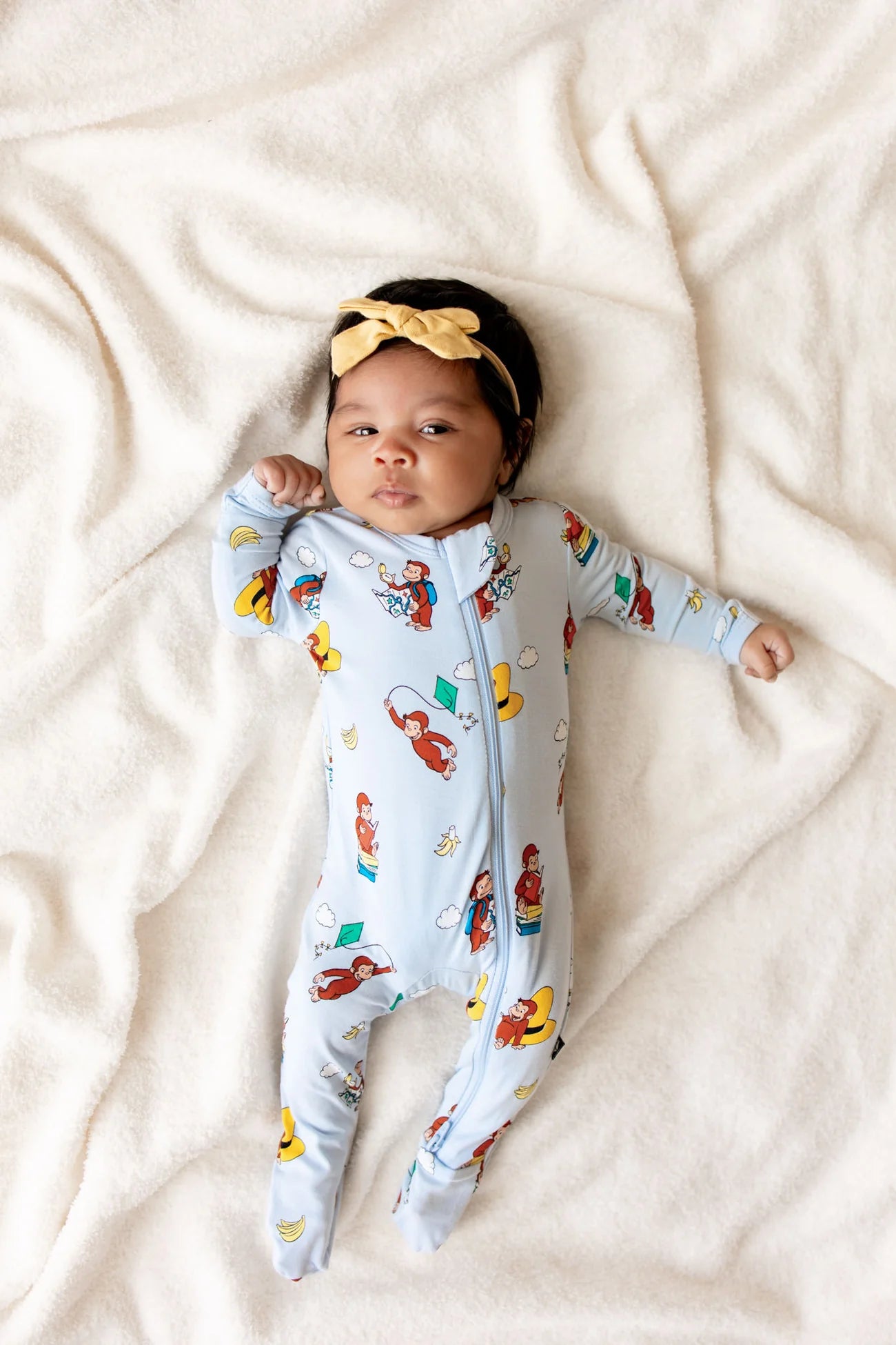 Zippered Footie in Curious George