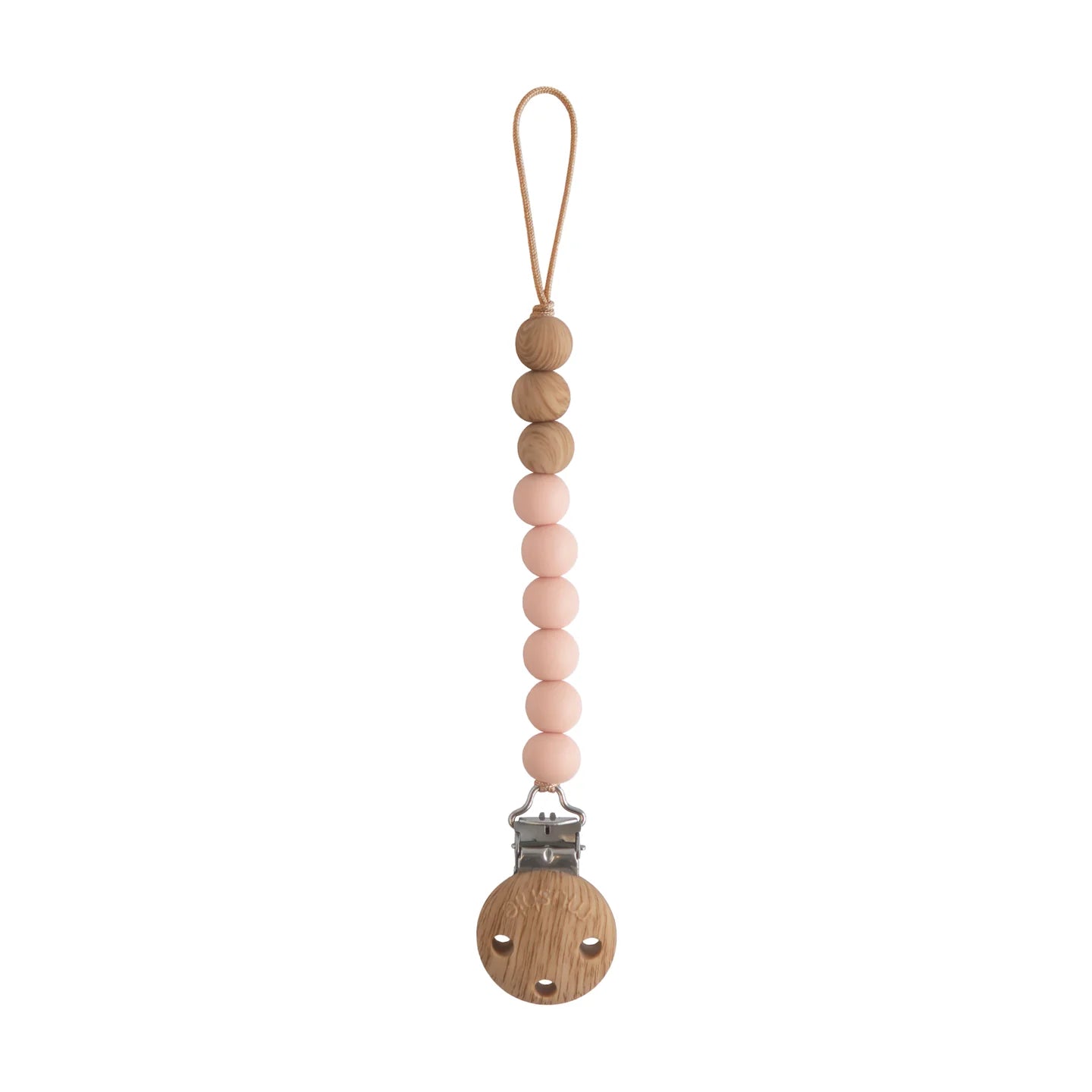 Silicone Pacifier Clip | Eva in Blush