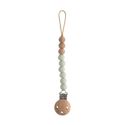 Silicone Pacifier Clip | Eva in Sage