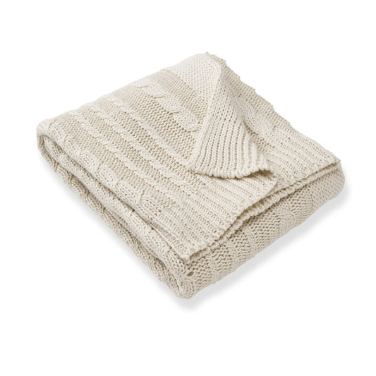 Cable Knit Blanket - Oat