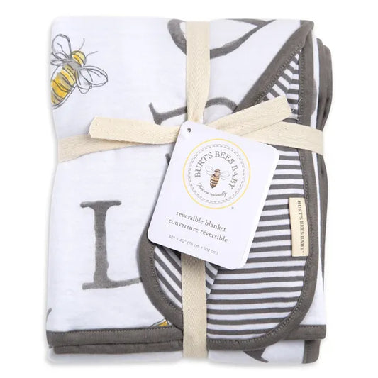A-Bee-C Organic Cotton Reversible Blanket