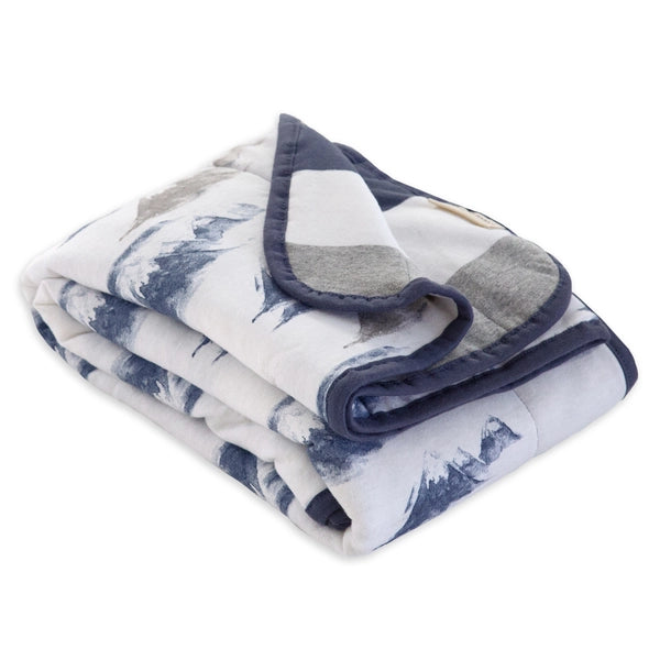 Mountains Reversible Jersey Blanket