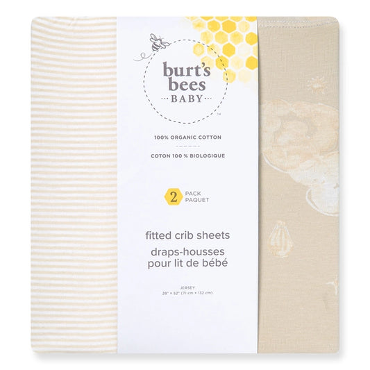 Set of 2 Good night Sky Crib Sheets - Limestone