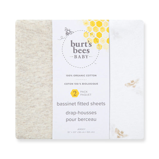 Golden Bee BEESNUG Fitted Bassinet Sheet - 2pc
