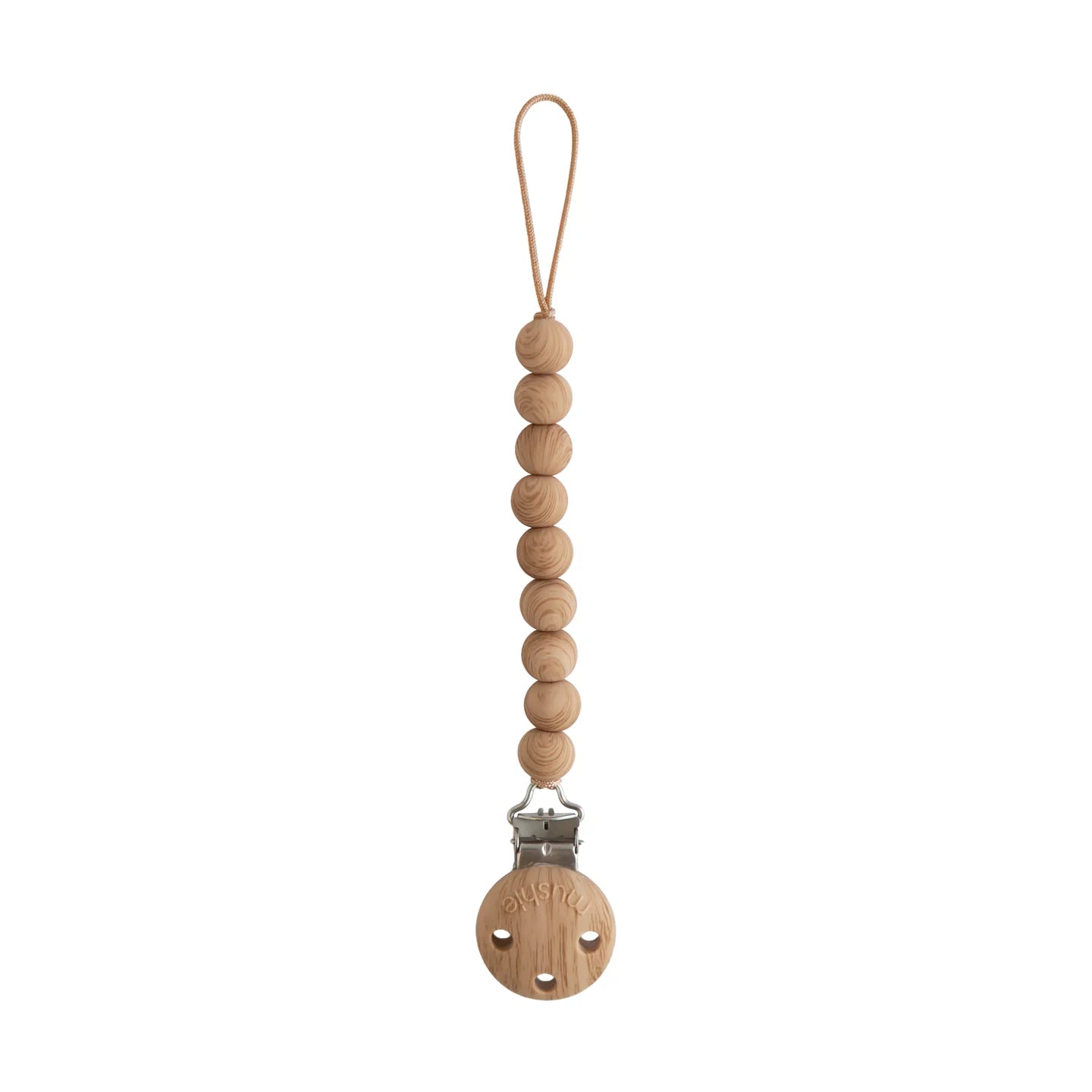 Silicone Pacifier Clip | Hera in Faux wood