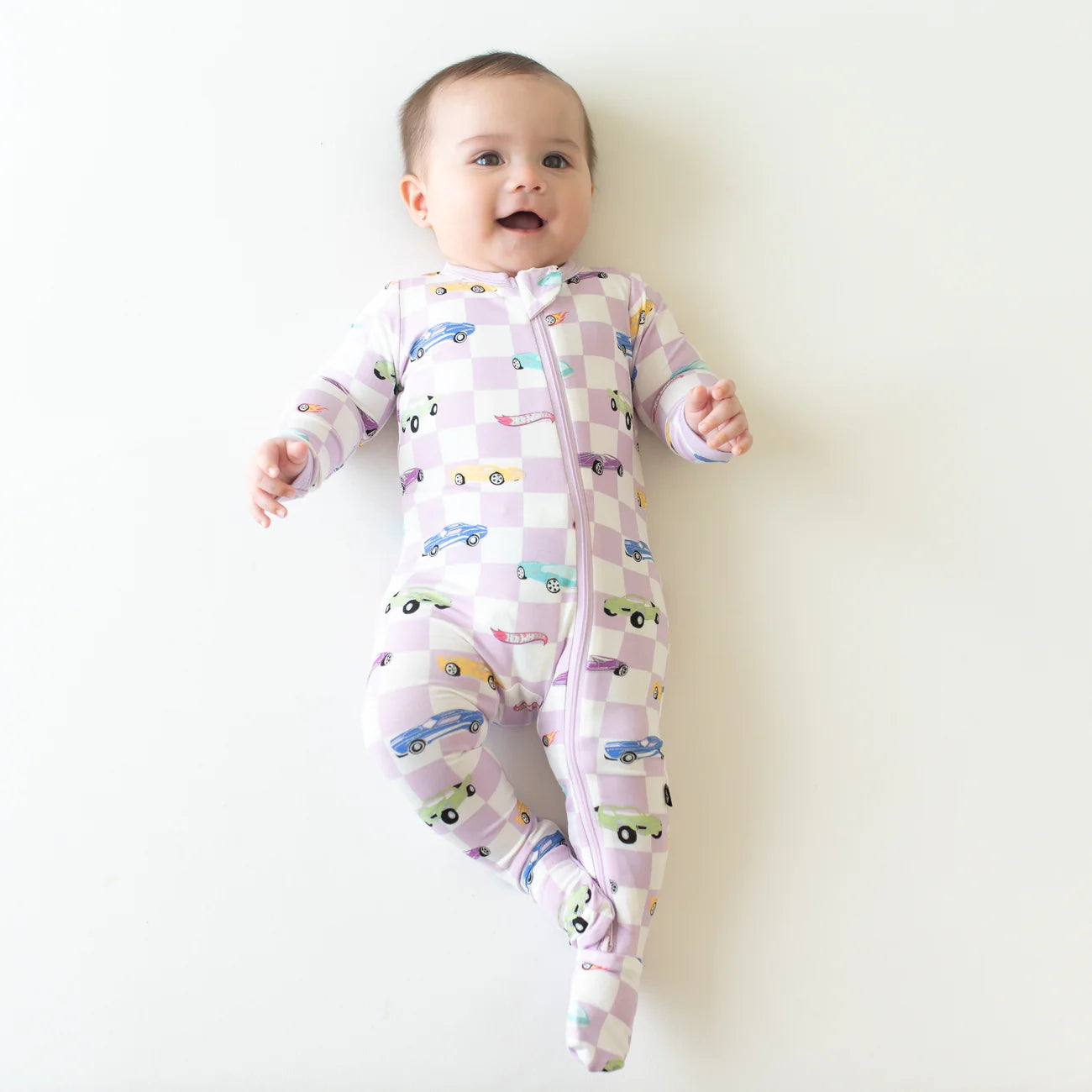 Zippered Footie in Sparkles and Speed