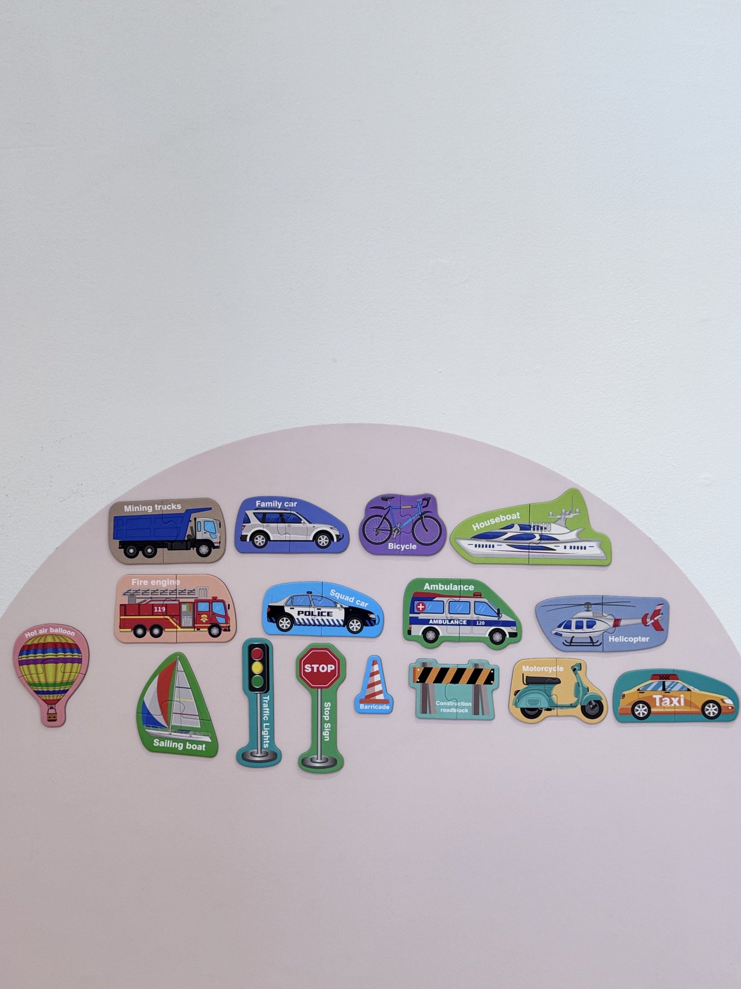 Vehicle Puzzle Magnets