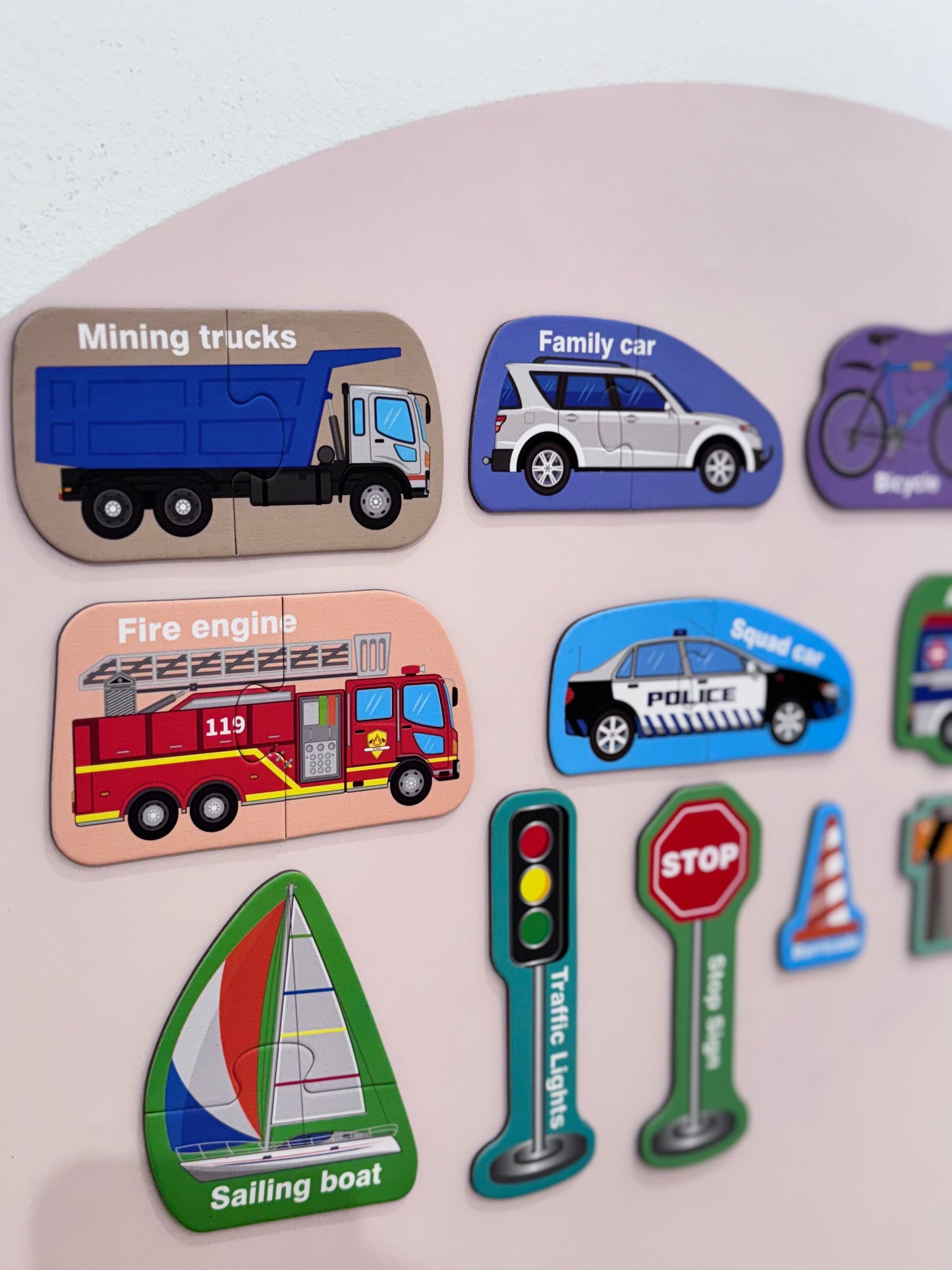 Vehicle Puzzle Magnets