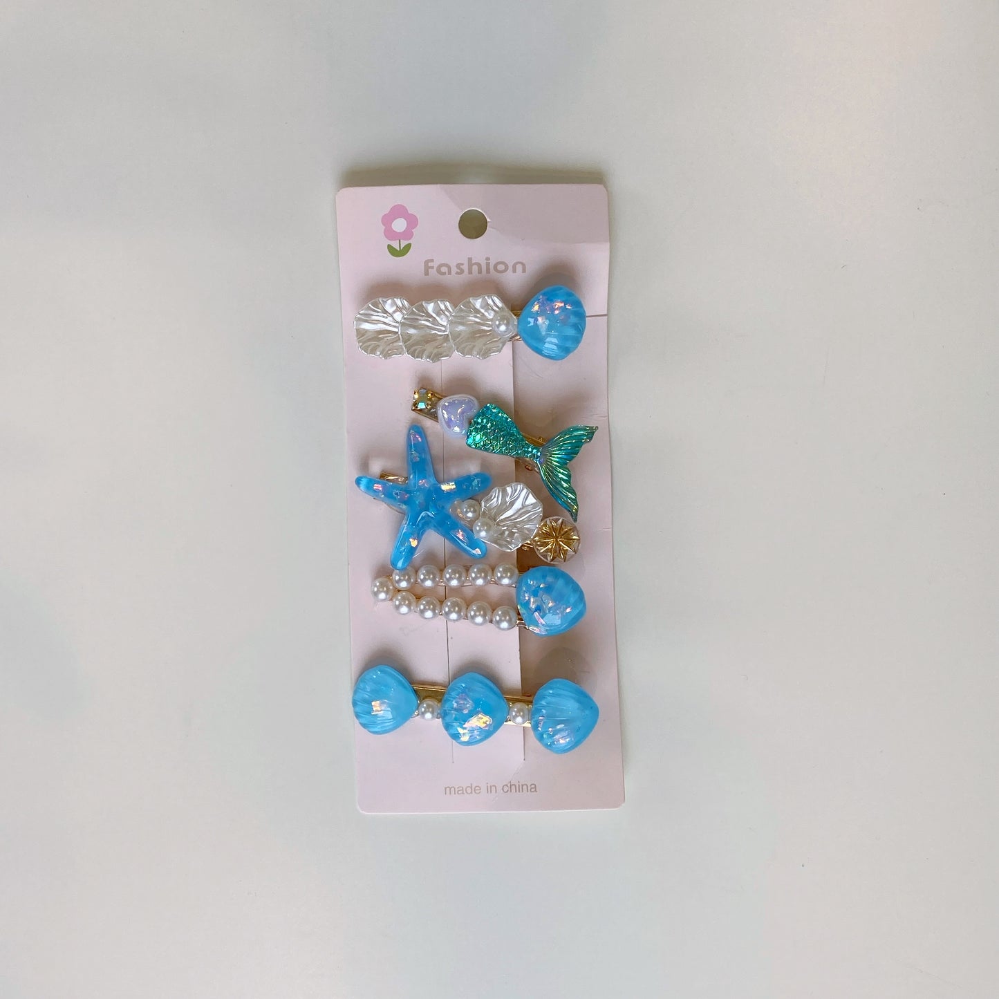 Mermaid-Themed Hair Clips – Pack of 5 for Toddlers