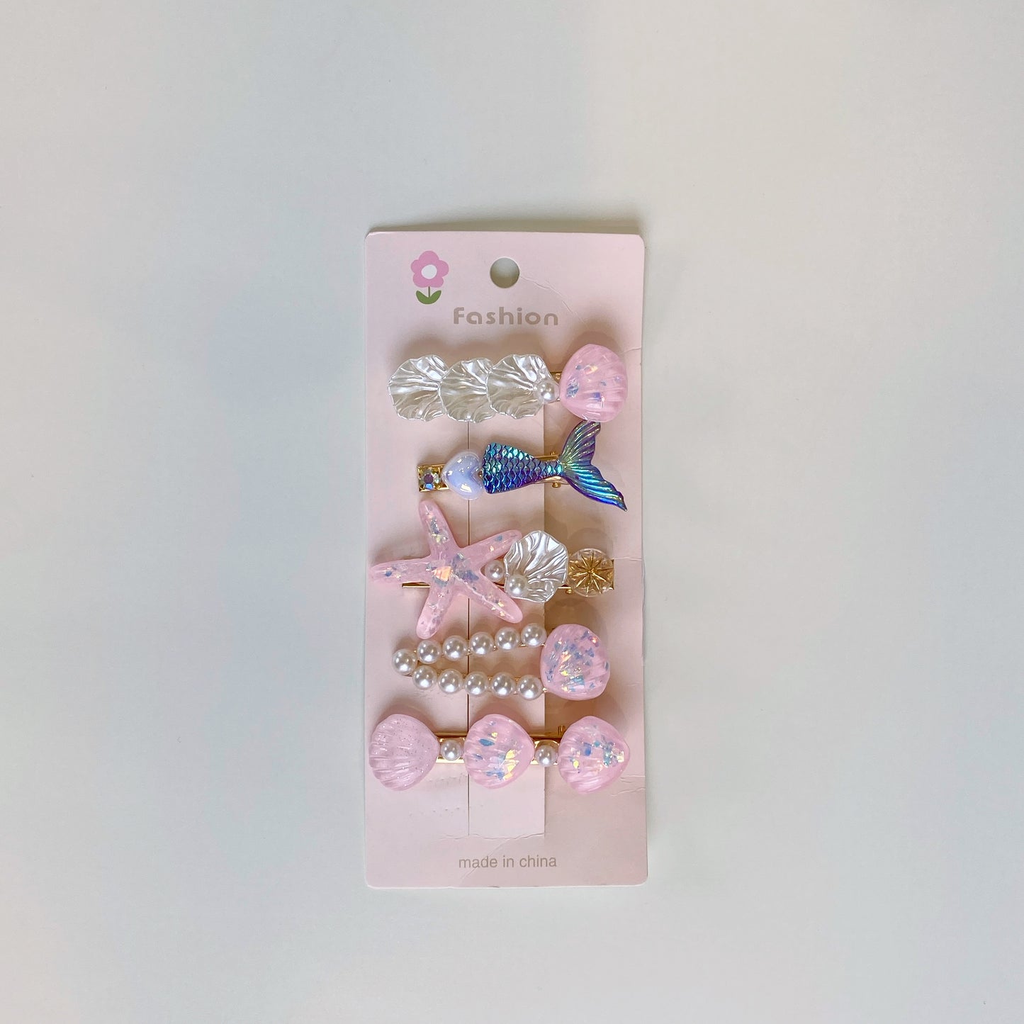 Mermaid-Themed Hair Clips – Pack of 5 for Toddlers