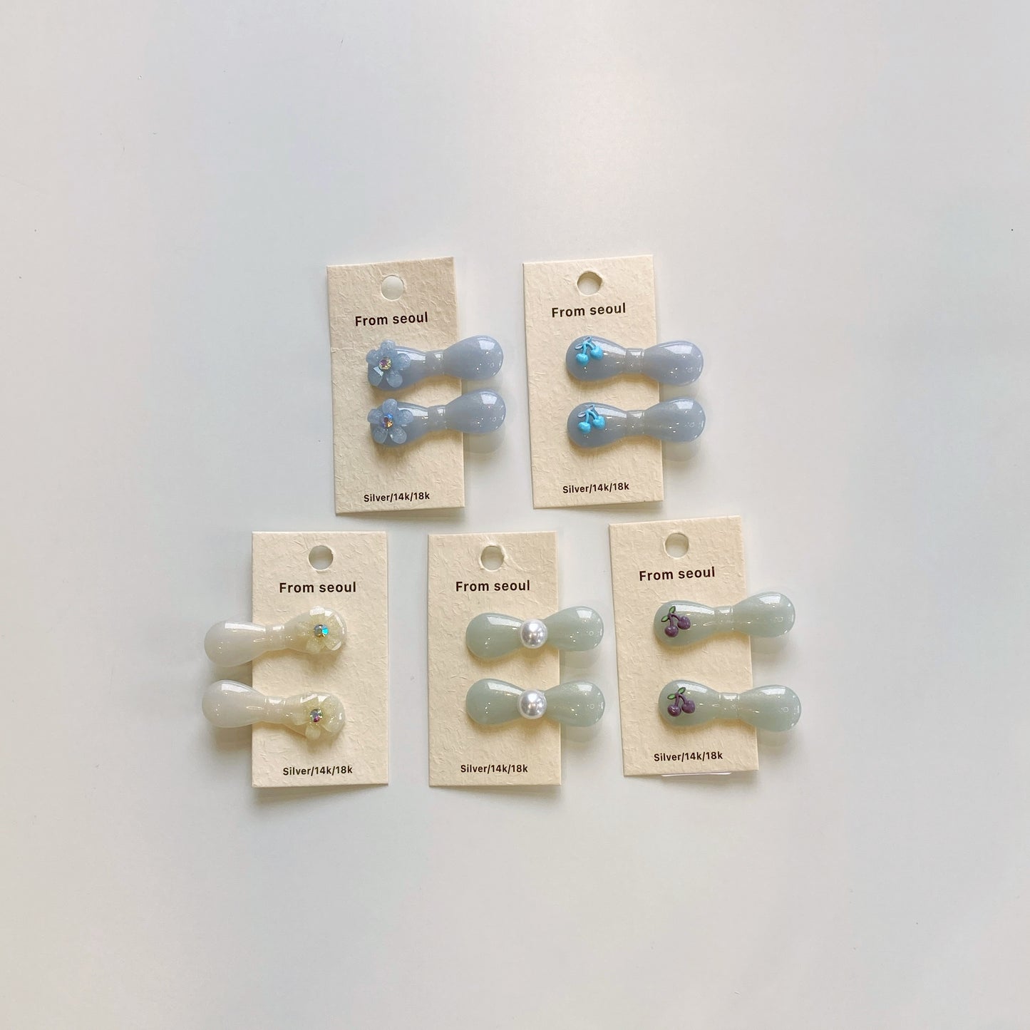 Acrylic Hair Bow Clips – 2 Piece Set
