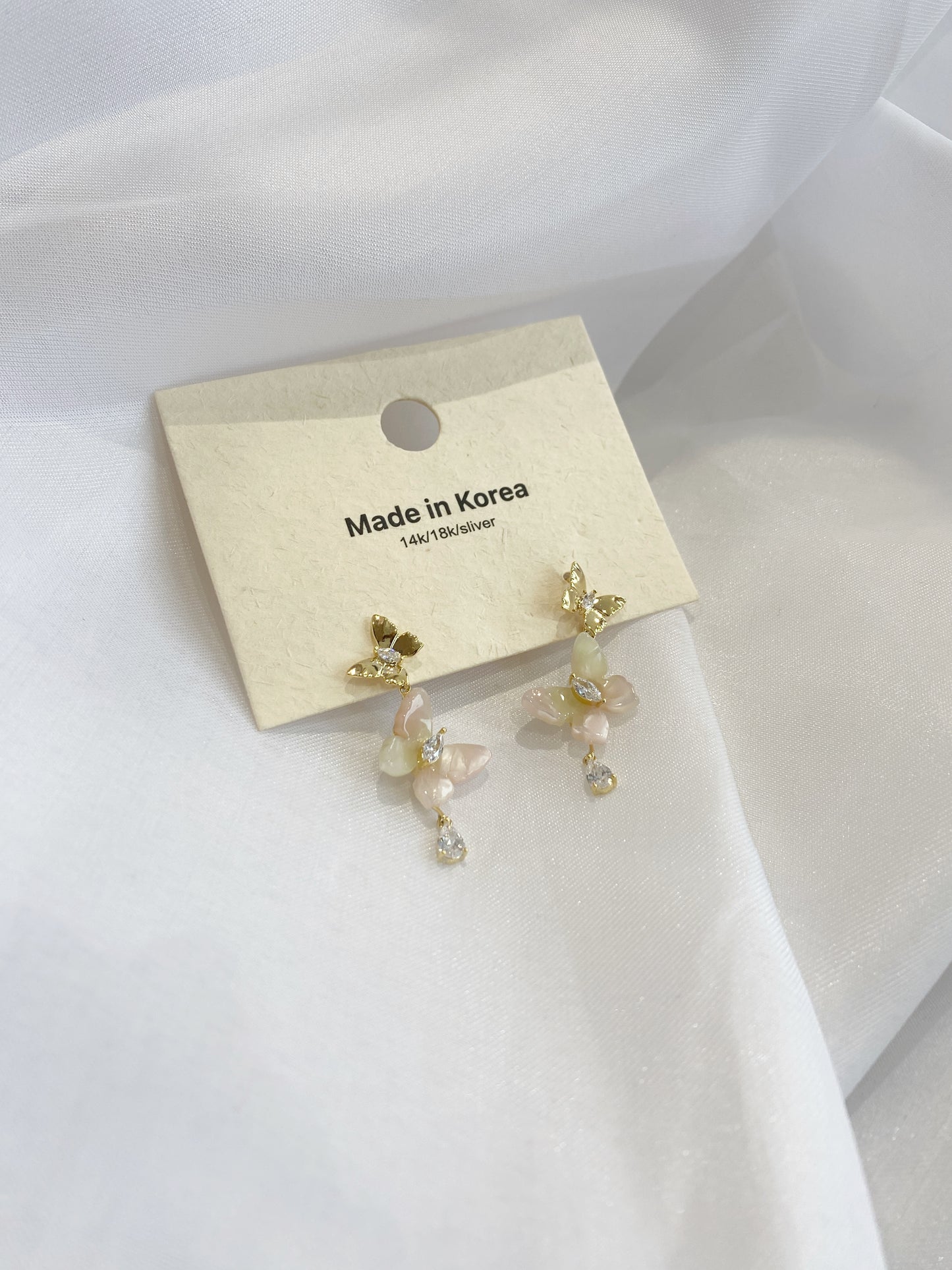Rose Butterfly Earrings