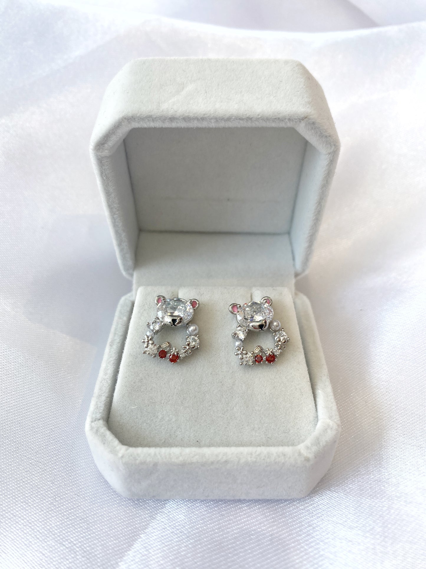 Crystal Bear Earrings