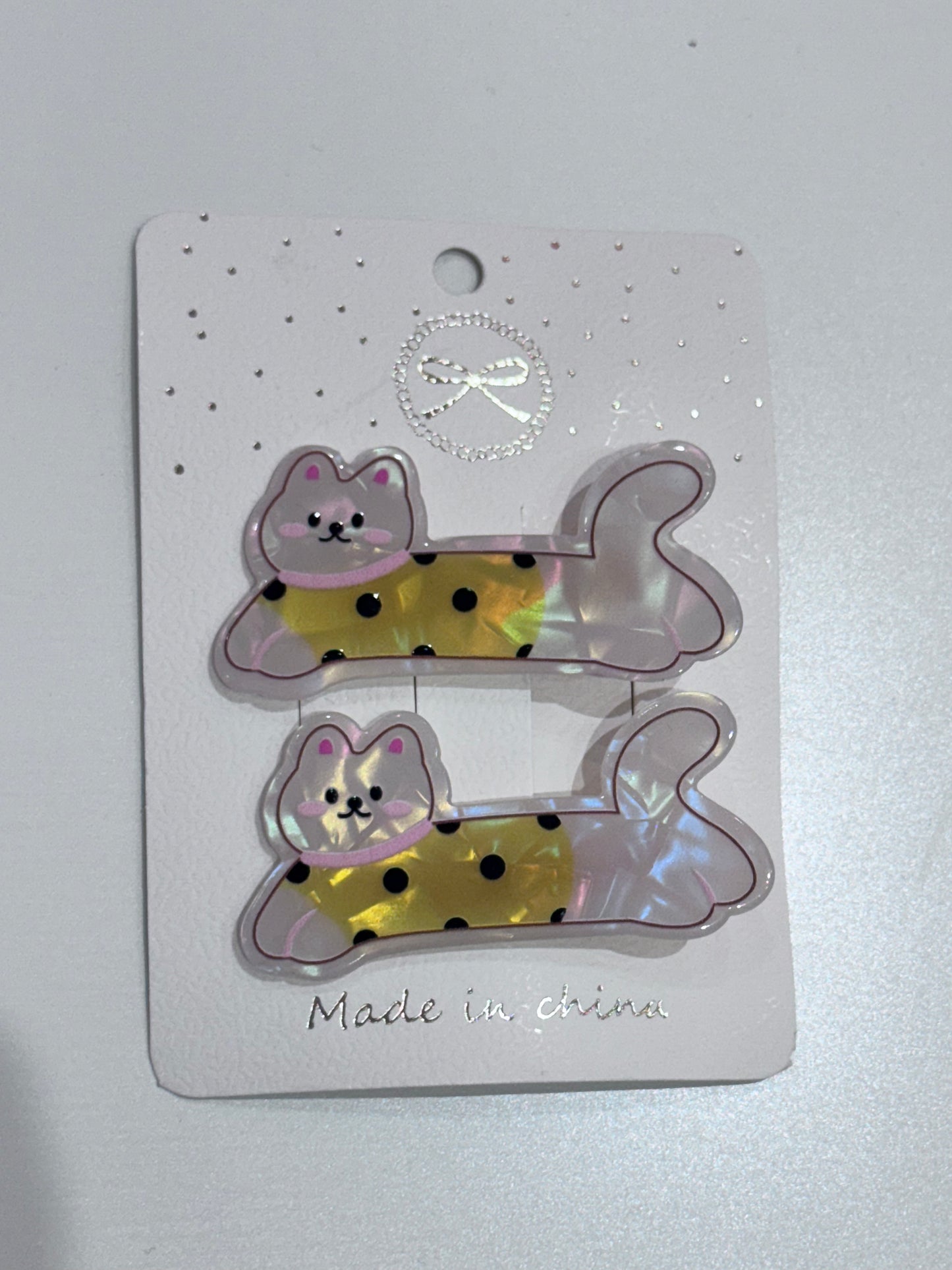 Long Cats & Dogs Hair Clips - 2 Pack