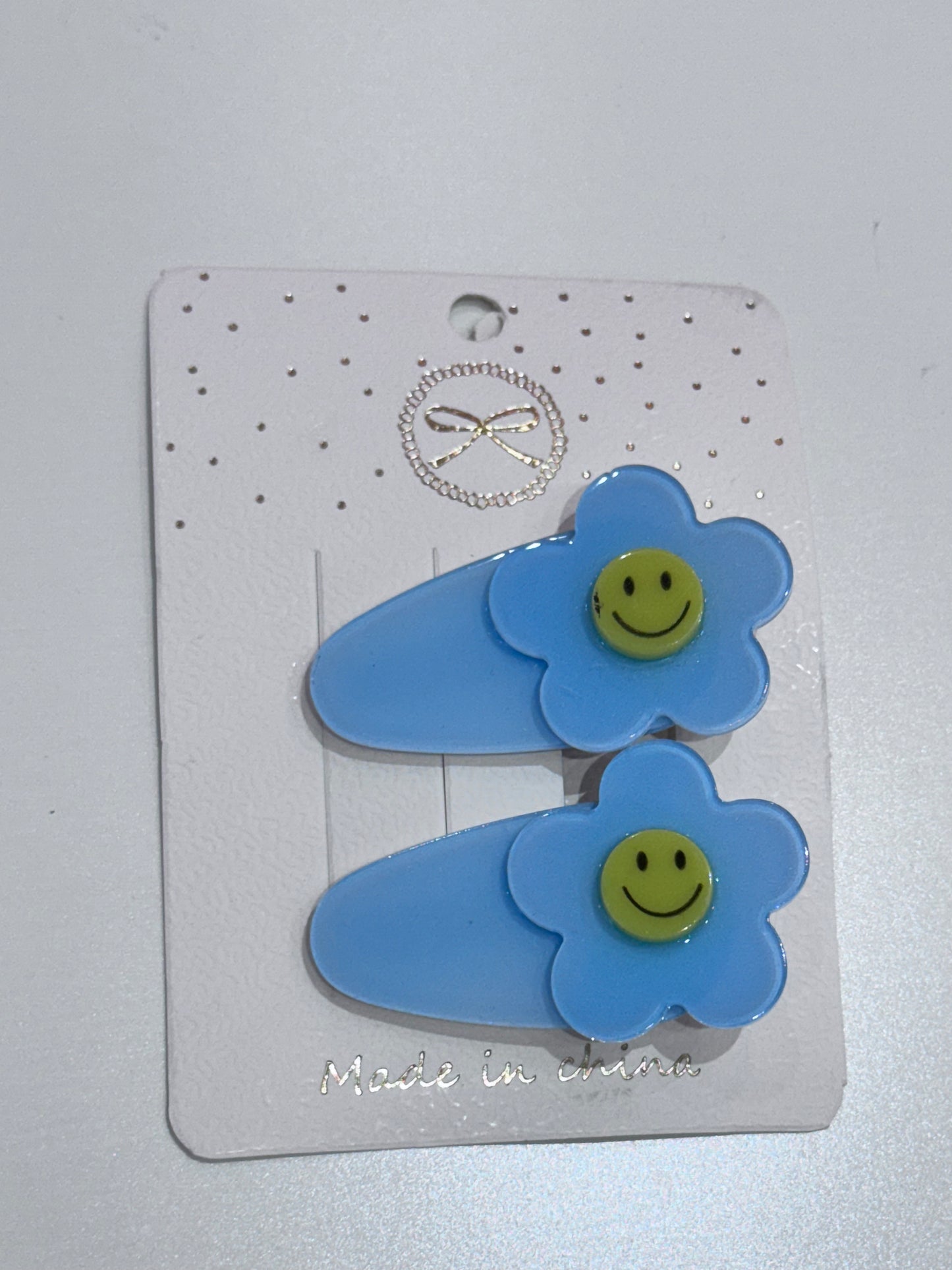 Blue Flower Hair Clips - 2 Pack