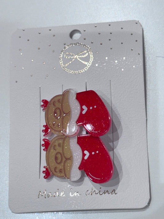 Holiday Stocking Hair Clips - 2 Pack