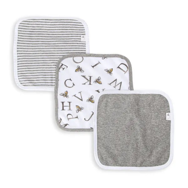 A-Bee-C Organic Cotton Washcloths 3 Pack