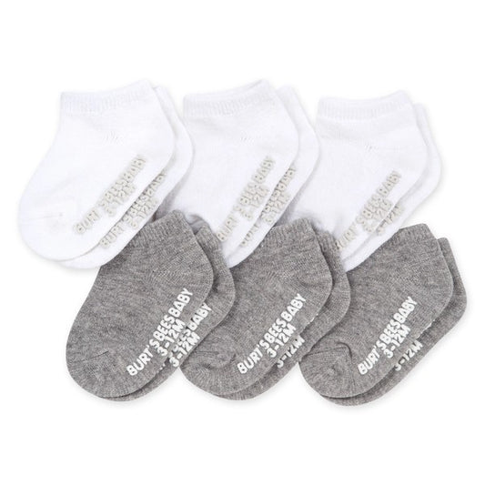 Baby Ankle Socks 6 Pack - Heather Grey