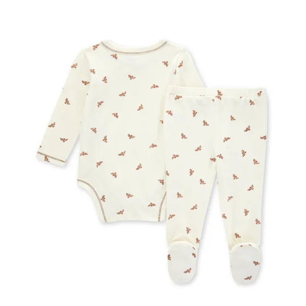 Golden Bee Bodysuit & Footed Pants