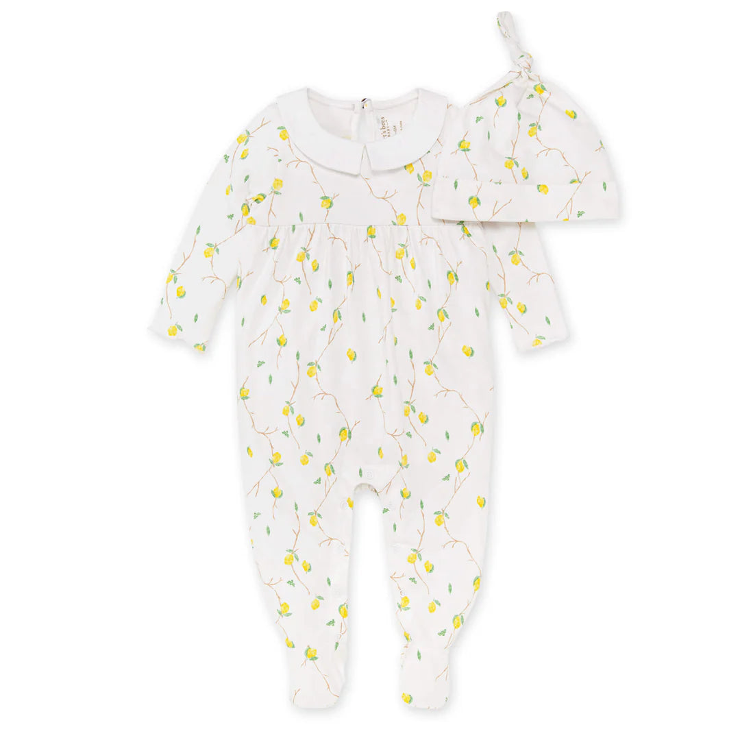 Lemon Vines Jumpsuit & Knot Top Hat Set