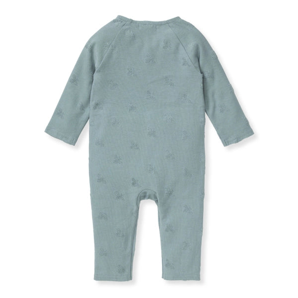 Raised Terry Bee Jumpsuit - Muted Blue