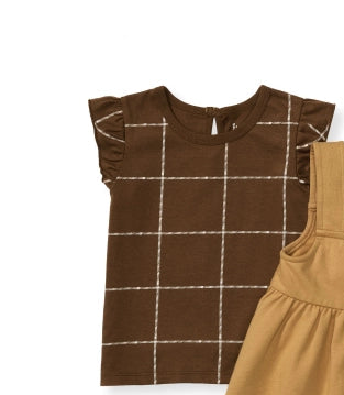 Plaid Ruffle Tee