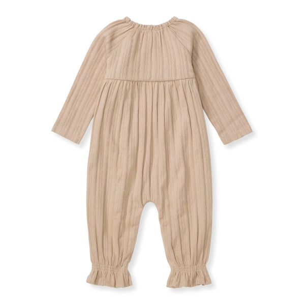 Chunky Rib Organic Cotton Baby Girl Jumpsuit