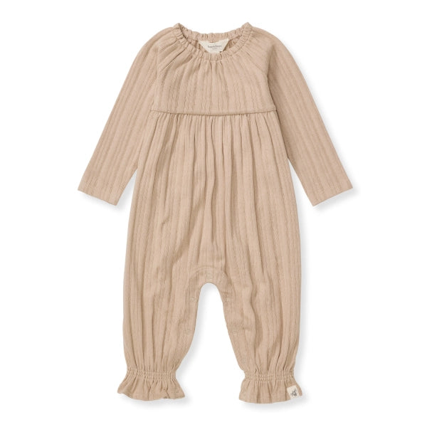 Chunky Rib Organic Cotton Baby Girl Jumpsuit