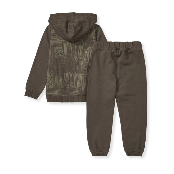 Abstract Waterfalls Organic Sweatshirt and Pants Set