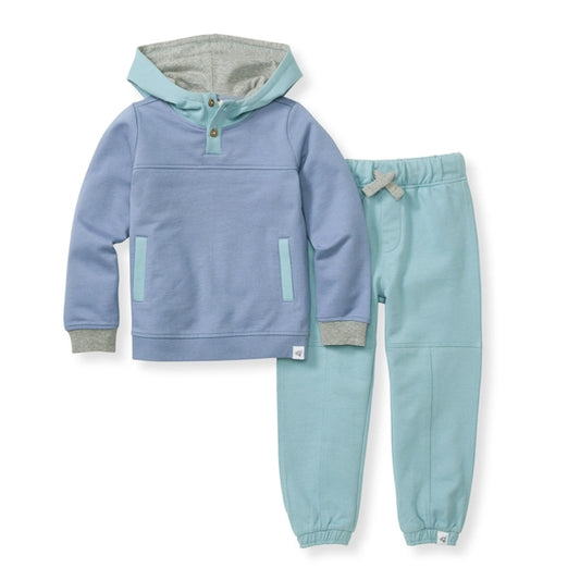 Organic Colorblocked Boy Top and Pants Set