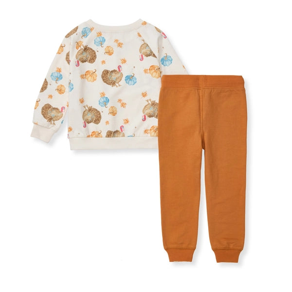 Turkey Time Organic Boy Shirt and Pants Set