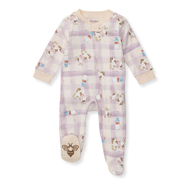 Little Moo Organic Cotton Sleep & Play - Flowering Lilac