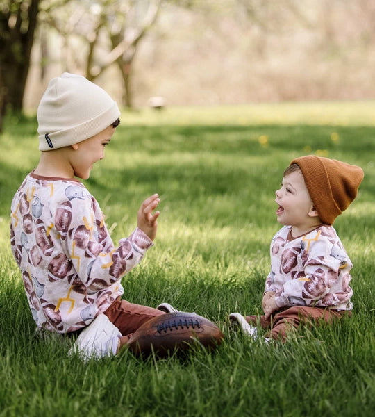 Football Season Organic Sweatshirt and Pants Infant Set