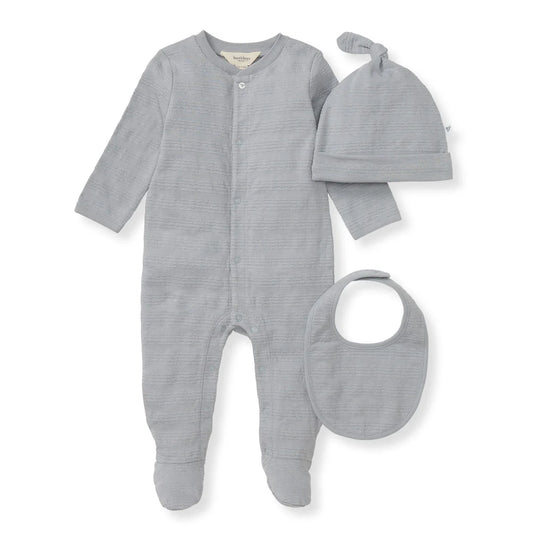 Jumpsuit, Bib & Hat Set in Quarry