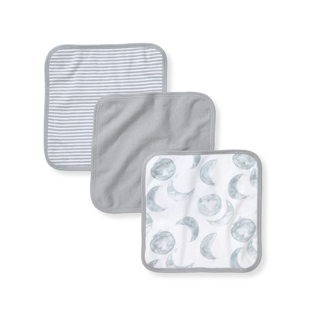 Set of 3 Knit Terry Washcloths