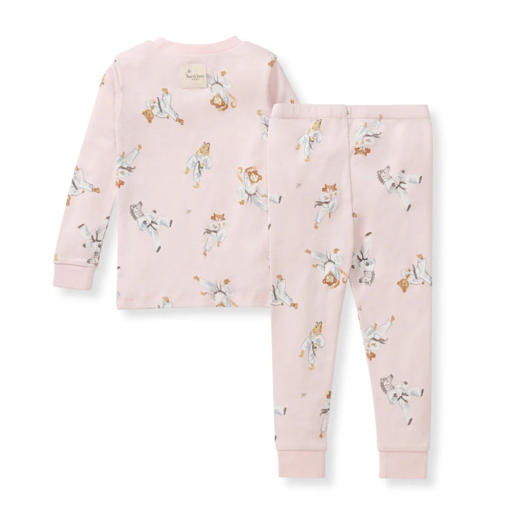Karate Creatures Pajamas - Chalky Pink