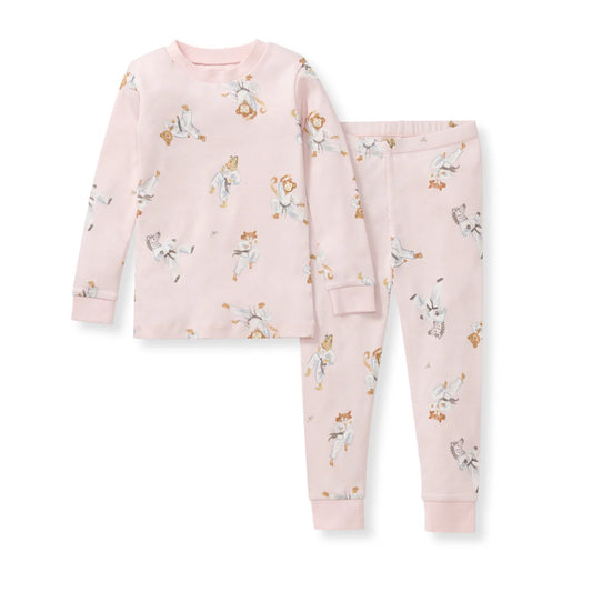 Karate Creatures Pajamas - Chalky Pink
