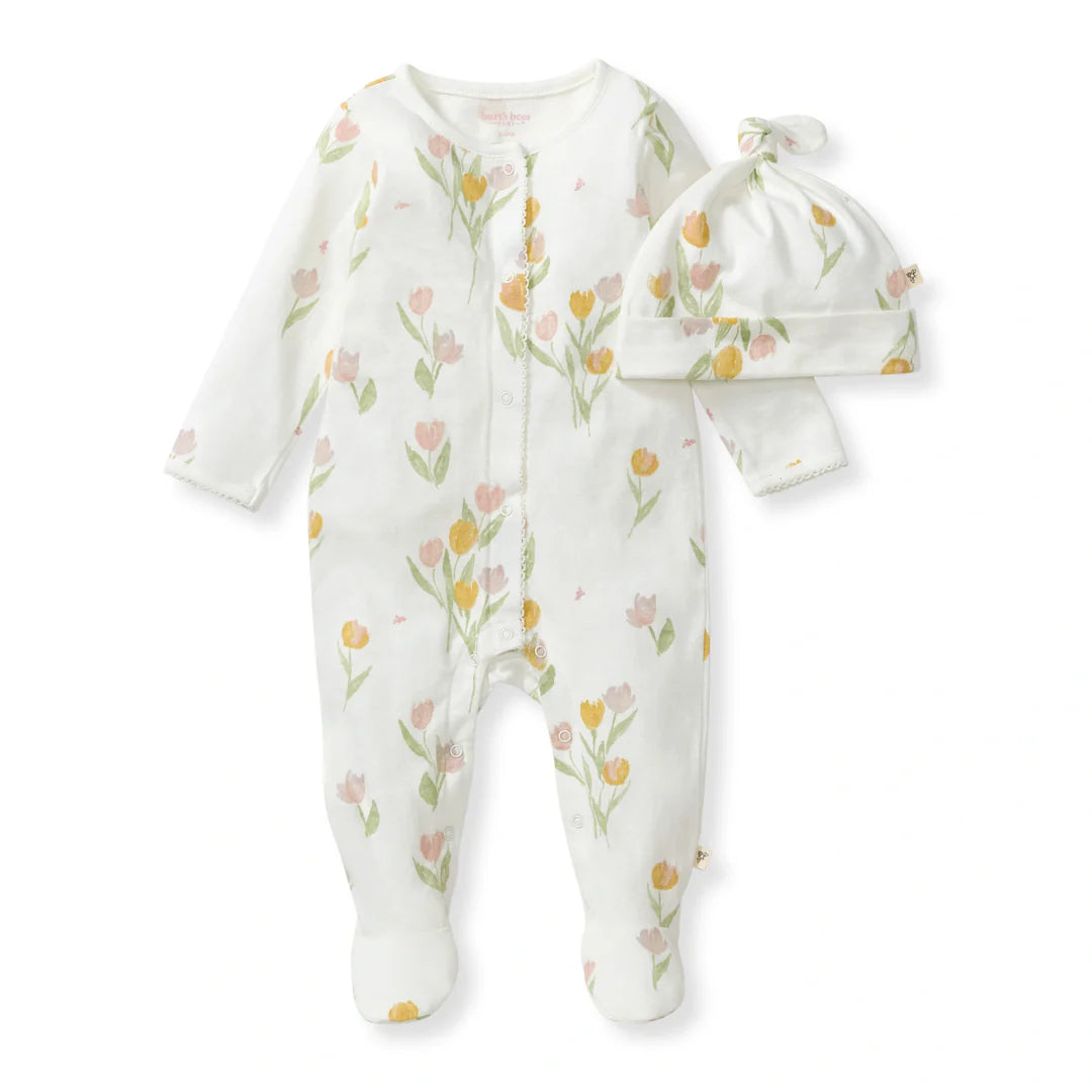 Tulip Fields Jumpsuit & Hat Set