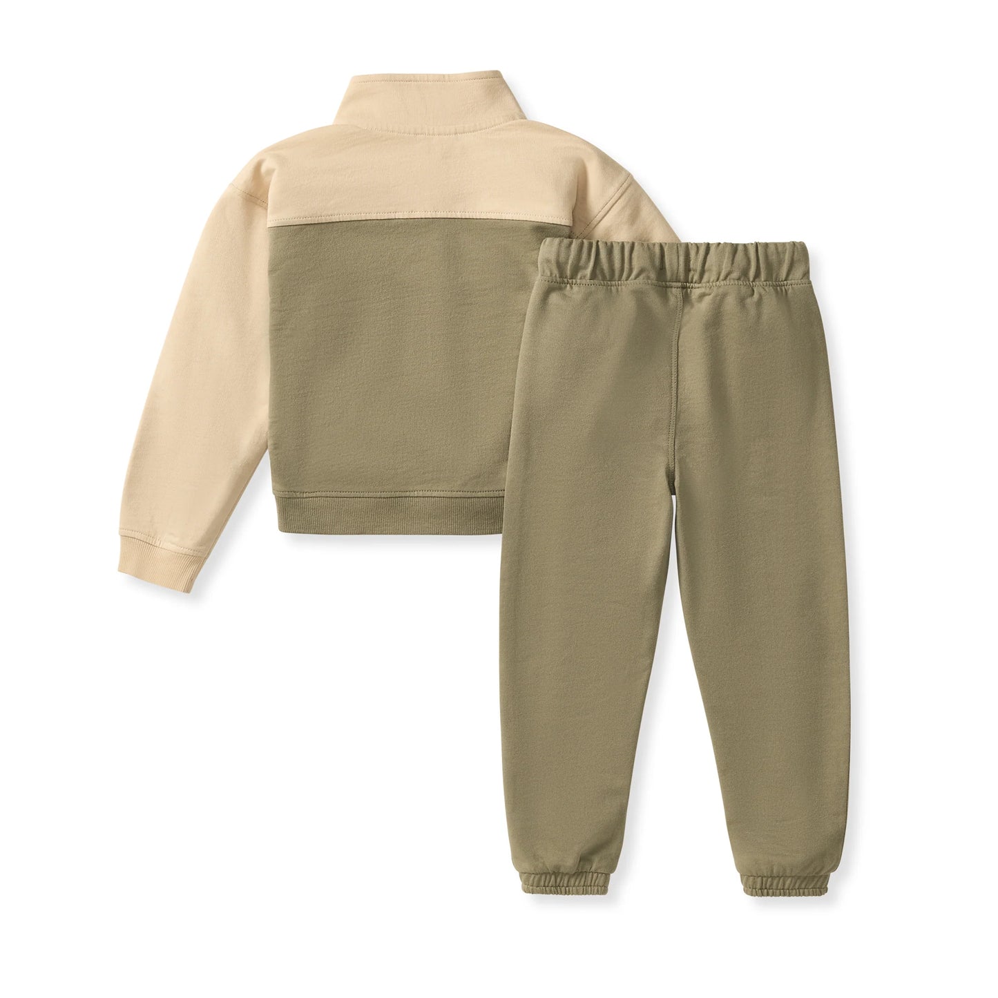 Quarter Zip Collar Sweatshirt Set