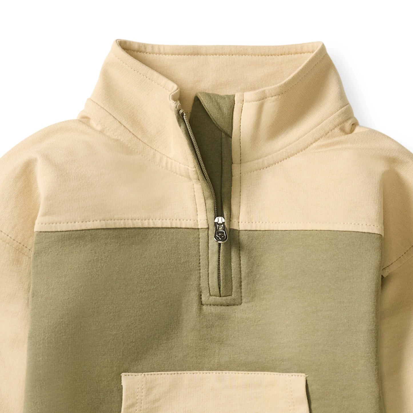 Quarter Zip Collar Sweatshirt Set