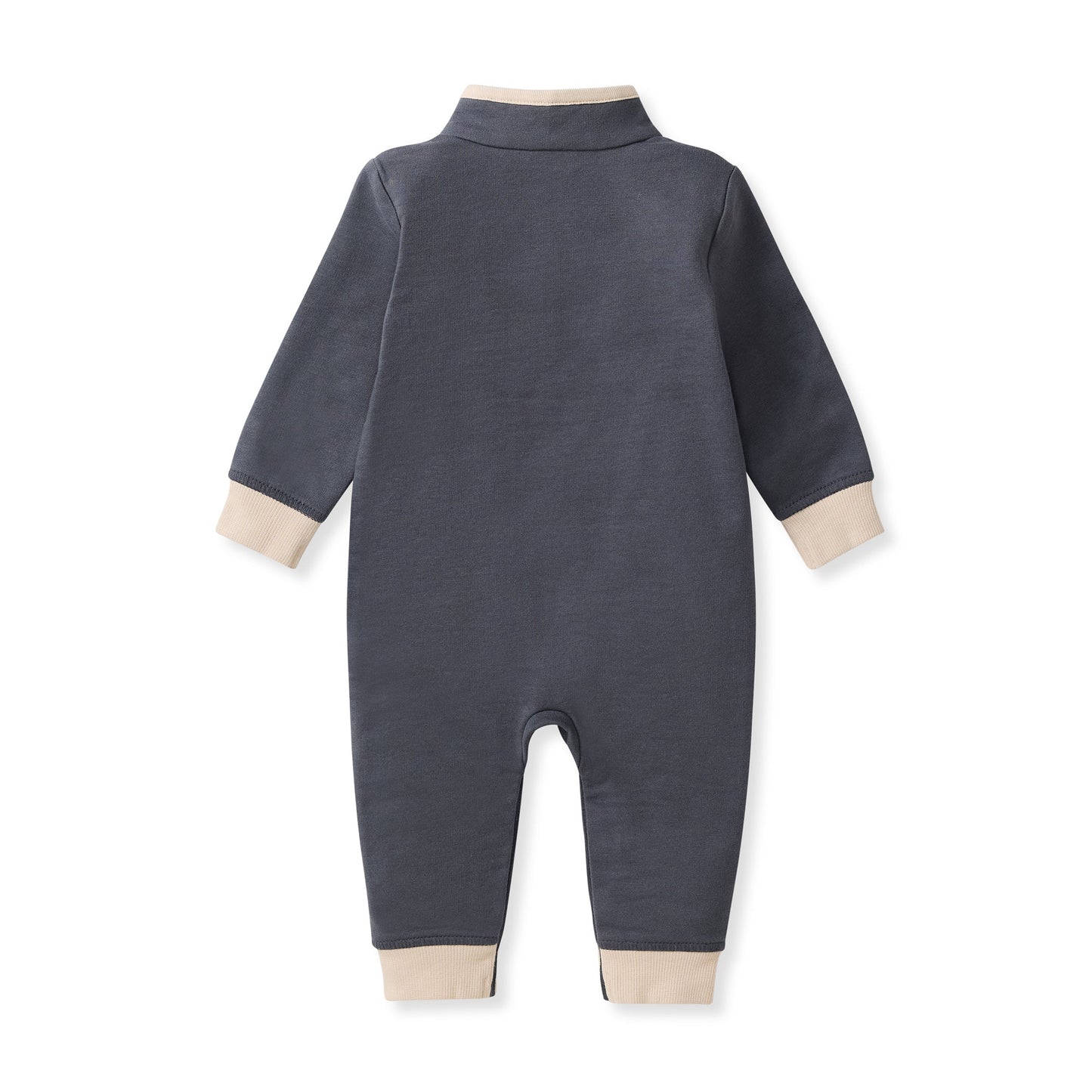 Quarter-zip Baby Jumpsuit