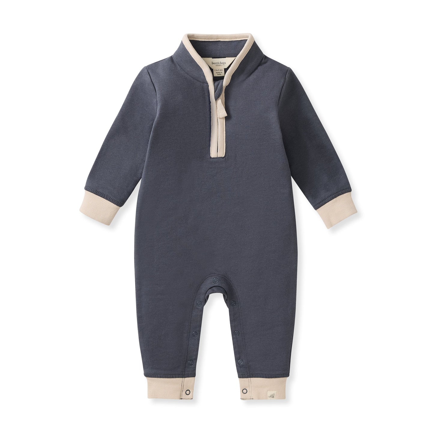 Quarter-zip Baby Jumpsuit